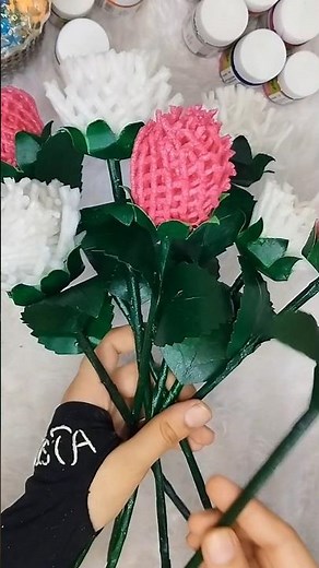 Diy Fruit cover flower #papercraft #shorts #diy