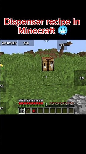 MINECRAFT How to craft a dispenser 😁 #minecraft #gaming #shorts