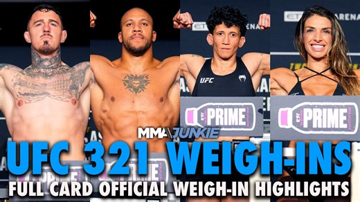 UFC 321 official weigh-in highlights from Abu Dhabi