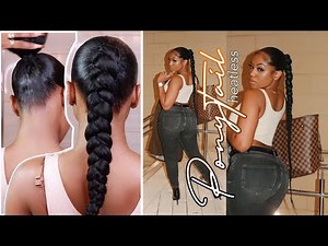 Sleek Braided Ponytail |Heatless Extended Braid Tutorial!