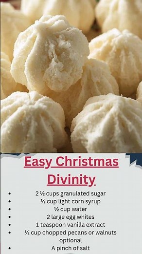 Easy Christmas Divinity #cookies#christmas2025 #christmas #candy