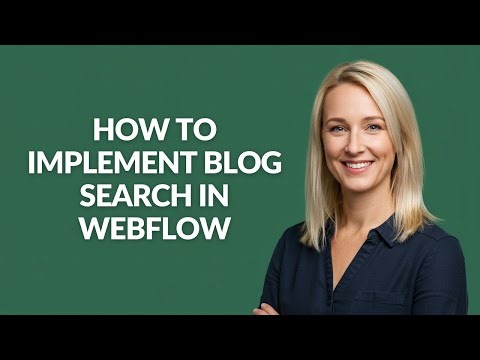 How to Implement Blog Search In Webflow - Julia'sTutorials