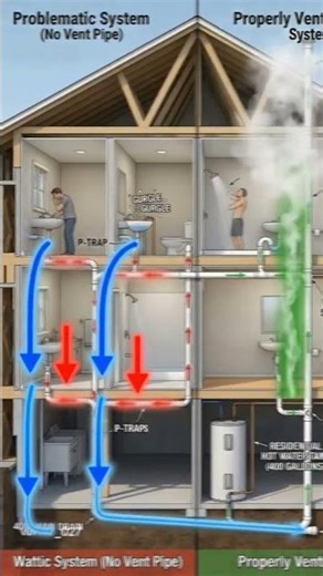 “Perfect Plumbing Setup 🏠 | Vent Stack Explained in 3D”