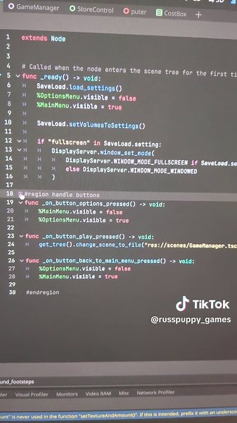 Godot tip #11: code regions! #godot #godot4 #godotengine #indiegamedev #gamedevelopment #gamedev