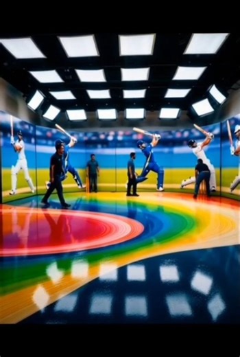 “From empty studio to a glowing cricket set ✨🏏” #shorts #cricket