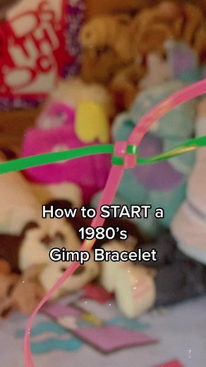 How to START a 1980’s Gimp Bracelet! See previous video 😃 this is for those of you that had a hard time with the start and want to try again! #genx #nostalgia #ilovethe80s #genxtiktokers #1980s #over40 #foryoupage #fyp #gimpbracelet #debbiegibson