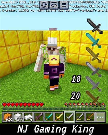 all sword vs iron golem ❤️#minecraft #minecraft #minecraftmobilegameplay #minecraftindain