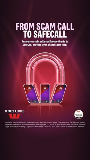 Introducing Westpac SafeCall, Australia's first verified bank calls so you can answer with confidence. Westpac SafeCall sends you an alert via the App displaying Westpac as the caller and the reason for the call. So whether it's a home loan meeting reminder or some contact details to confirm, you can answer with confidence and get another banking to-do done. Find out more here: westpac.com.au/security/how-we-protect-you/westpac-safecall/ | Westpac