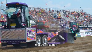 Great explanation of the Iron Boy mini sled from the National Tractor Pulling Championships in Bowling Green OH. #BauerbuiltMFG #NTPA #MiniRod | Full Pull