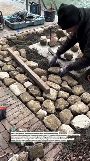 Perfect Cobblestone Installation Tool Guide #construction #paving #masonry