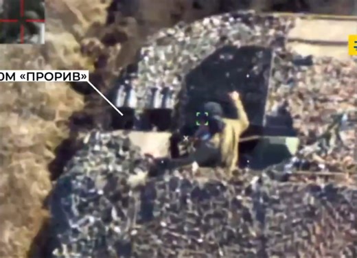 Watch as Russian tank is blown up by drone just as soldier turns to realise fate