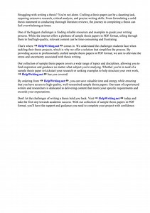 Free Sample Thesis Paper Pdf