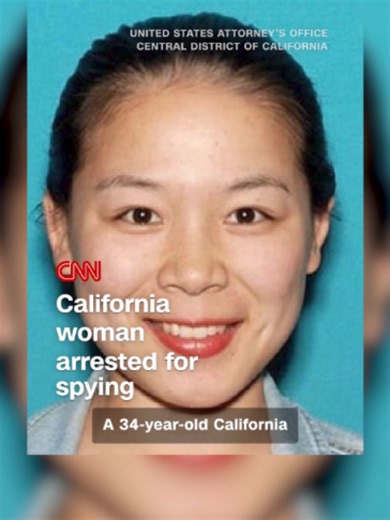 The FBI on Sunday arrested a 34-year-old California woman who has been charged with acting as an unregistered agent for China and allegedly surveilled the Taiwanese president's son and his family, federal officials said. She is expected to be in federal court in Los Angeles today.