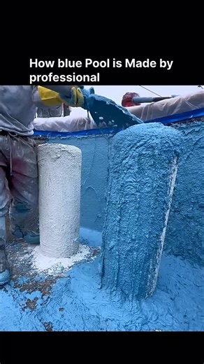 Circilis on Instagram: "A crystal-blue pool isn’t just water and tiles — it’s the result of a precise construction method. Professionals start by carving the base, forming the shape, and reinforcing it with steel so every wall can handle long-term pressure. Then comes the waterproof shell. Each coat is spread with exact timing, sealing the structure before the finishing layer goes on. That iconic blue color? It comes from a special mix of pigments, plaster, and reflective surface material that m