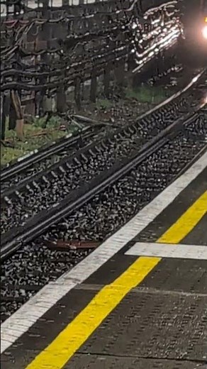 Lots of sparks on the Central line in the rain
