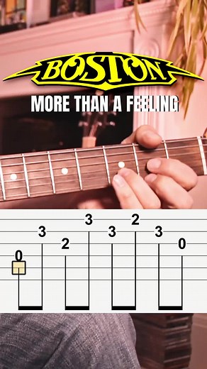 Boston More Than A Feeling Riff Guitar Tutorial Tabs #guitarriff #guitartutor #shortlesson #guitarlessonsforbeginners #rockguitarriff