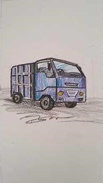 how to draw truck in perspective. Delivery van drawing easy #shorts #truckdrawing #art #howtodraw