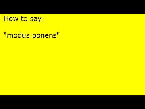 How to pronounce modus ponens