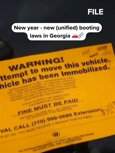 Tired of surprise boots on your cars in Atlanta parking lots? Some good news - a new law (Georgia HB 551) is now in effect and limits what booting companies can charge. requires those companies to have state permits, there must be clear signage about booting, requires booting companies to present multiple payment options, and finally forces quick removals. So what do you think about the new law and will it make a big difference? #Atlanta #AtlantaGeorgia #Foryou #fypシ#booting