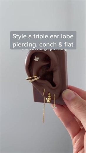 How to Style Triple Ear Lobe, Conch & Flat Cartilage Piercings
