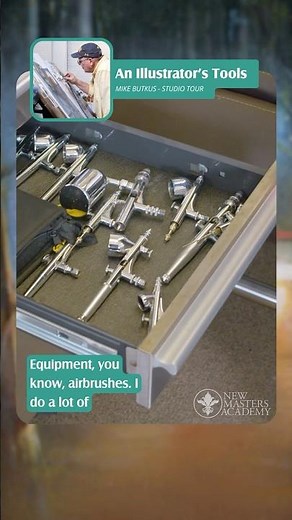 Mike Butkus’ art tools 🎨 Full studio tour now on YouTube!