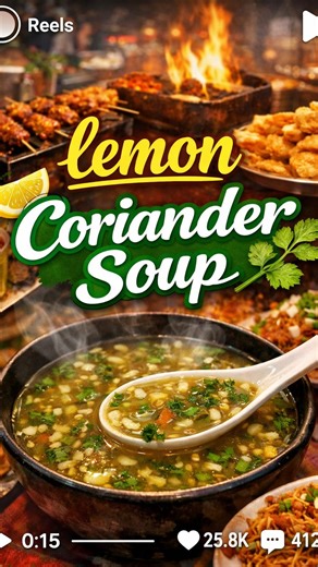Hanji Mummy | 🔥 Tangy 🍋, herby 🌿 and full of street-style flavours! This lemon coriander soup is comfort in every sip 😍♨️ | Instagram