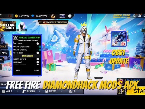 FREE FIRE NEW MOD MENU || UNLIMITED DIAMOND HACK || FF MOD MENU APK