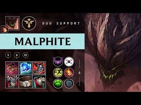 Malphite Support vs Pantheon - KR Master Patch 25.24