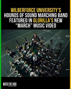 Wilberforce University’s Hounds of Sound marching band made its national entertainment debut with a featured appearance in the official music video for “MARCH,” the latest release from Grammy-nominated artist GloRilla (@glorillapimp). The band was formed in 2021, and is the first official marching band in Wilberforce University’s 168-year history. We at Watch The Yard secured an interview with Dr. Virgil Goodwine the Chair of Digital Humanities, Media, and Performing Arts/Director of Bands about