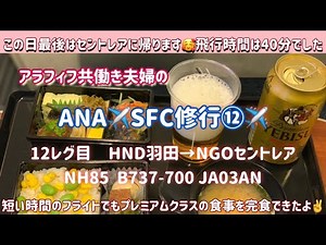 ✈️vlog【SFC修行】12レグ目ANAウイングス NH85 東京(羽田) →名古屋（中部）B737-700 JA03AN プレミアムクラス搭乗記 ANAラウンジ Haneda to Nagoya