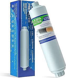 Garden Hose Filter for Filling Pool/Hot Tub/Spa, Greatly Reduces Sediment, Chlorine, Heavy Metals and Odors, Standard 3/4" Garden Hose Thread, Hose Filter, Up to 8,000 Gallons (1, Blue)