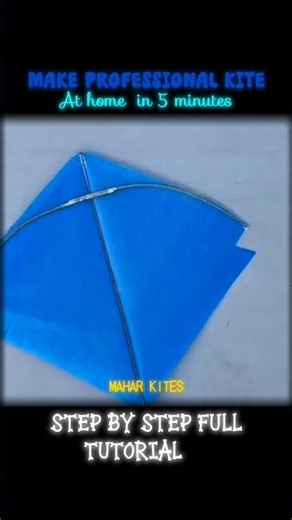 🪁 How to Make a Kite Using a Plastic Bag, Broom Sticks & Tape | Easy DIY Kite at Home | MAHAR Kites