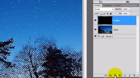 Photoshop tutorial: How to make a starry night sky with northern lights