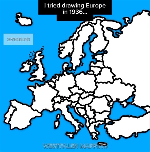 I tried drawing Europe in 1936...
