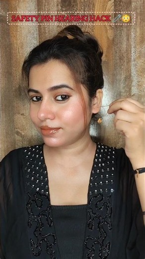 Beutiful 😘 Earrings Hack ✨😮 #new #hack #earrings #safetypin #shorts