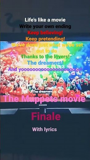 Muppet movie finale with lyrics
