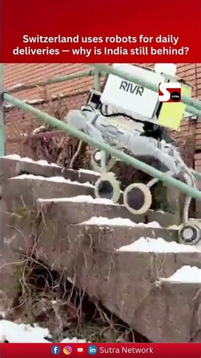 Switzerland uses robots for daily deliveries #TechInnovation #RobotDelivery #FutureIsNow