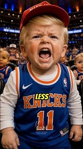 Baby Trump Goes to the Knicks Game with Melania Trump 🏀