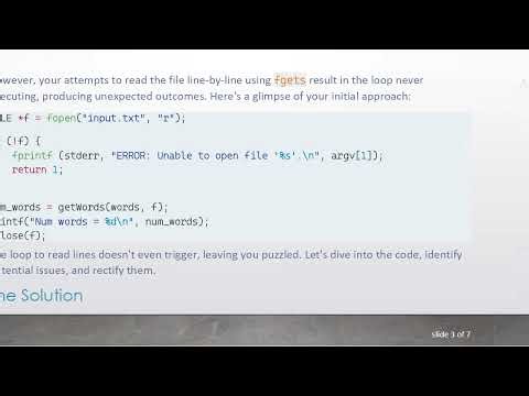 Mastering C: Processing an Input File Line-By-Line with fgets and strtok