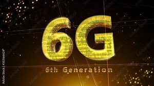 6G Digital Network technology 6th generation mobile communication concept Background.