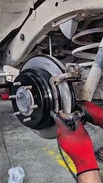 rear wheel brake pads and Disc damage install new Disc and pads #auto #mechanic #shorts #ideas