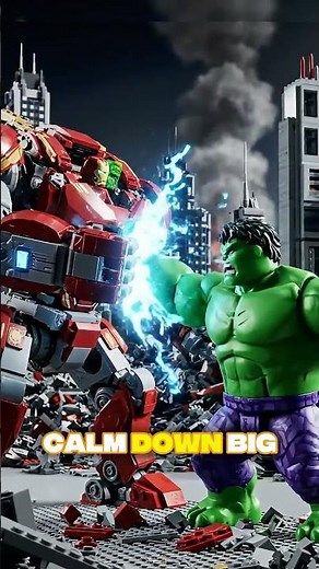💥 LEGO Iron Man vs Hulk – The Clash of Titans! ⚙️🔥 #lego