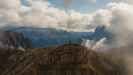 The Alps Europe – Mountain Landscape and Cloudy Peaks in 4K
