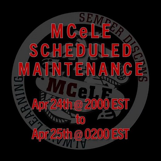 MCeLE Maintenance - April