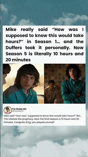 Stranger Things Fans SHOCKED After Realizing Mike Predicted Season 5’s Runtime 10 YEARS Ago #st5