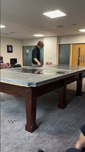 12ft Snooker table install in London.