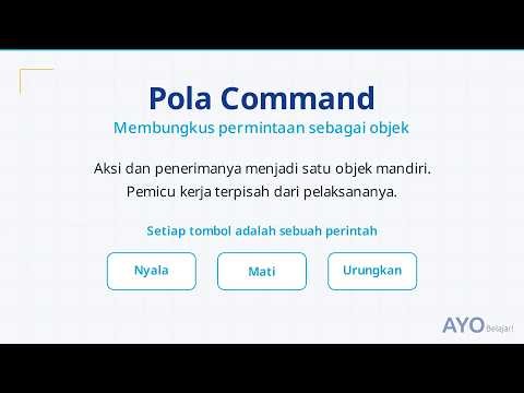 Pola Command (Command Pattern): Bungkus Permintaan jadi Objek + Undo & Antrean
