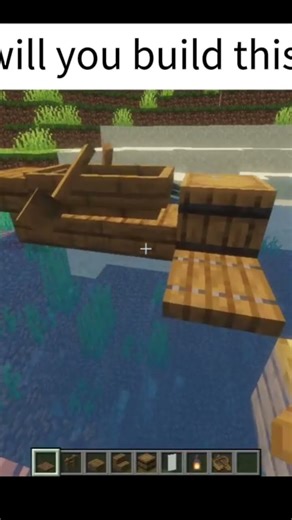 👍OP mini boat tutorial ⛵#minecraft #shorts