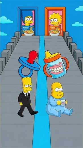 Baby Bart Simpson x homer the Simpsons #shorts #viral #trending #minecraft