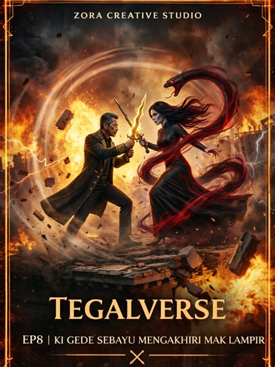 EP8: Ki Gede Sebayu Mengakhiri Mak Lampir Reruntuhan menjadi saksi. Api dan petir menyatu. Ki Gede Sebayu menghadapi Mak Lampir dalam pertarungan terakhir. Kegelapan harus diakhiri. Dan malam ini… kegelapan tumbang. ⚠️ Konten ini bersifat fiksi. Tidak bermaksud merepresentasikan sejarah secara akurat. #ceritarakyat #maklampir #tegalverse #kotategal #tiktok